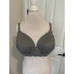 Torrid Curve Gray Lace 46D Bra Lightly Lined T-Shirt